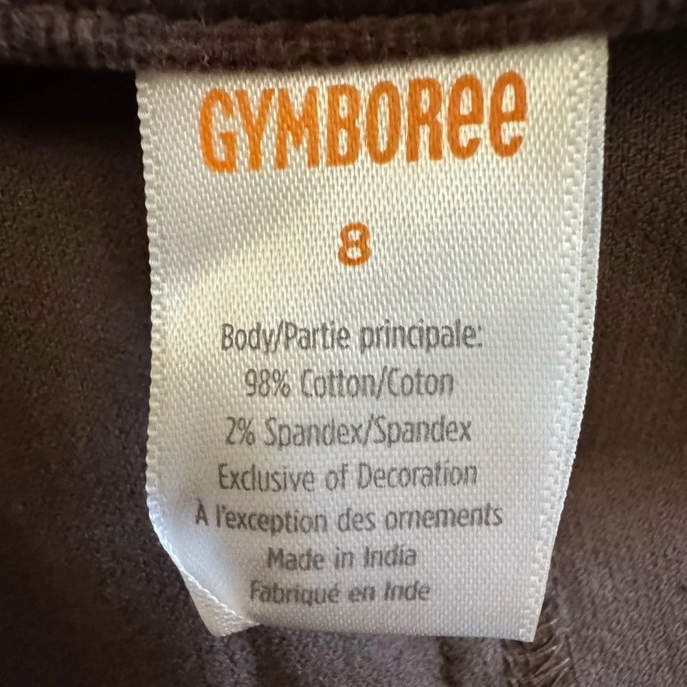 Gymboree Girls Embroidered Turkey Ruffle Corduroy Skirtall Brown Dress Size 8